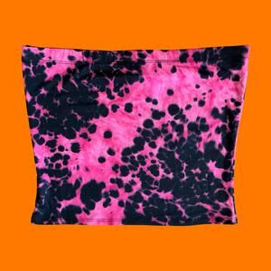 90's vintage hot pink and black mcbling lava lamp tube top LARGE formula x